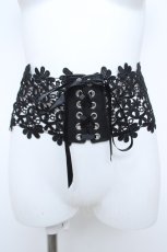 画像1: axes femme / レースコルセットベルト  黒 Y-26-05-21-005-AX-ZA-SZ-ZY (1)