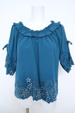 画像1: axes femme / カットワークフラワープルオーバー M Bグリーン Y-26-05-21-041-AX-TO-SZ-ZY (1)