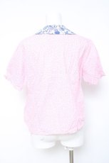 画像2: Jane Marple Dans Le Salon / マイセンコレクションブラウス M ピンク×アオ Y-26-05-23-038-JM-BL-SZ-ZY (2)