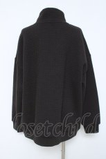 画像2: NieR Clothing / ワッフルキルトハーフジップトップス  黒 Y-26-05-23-049-PU-TO-TE-ZY (2)