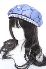 画像1: Amavel / Sweet Whipプリントベレー帽  ネイビー Y-26-05-23-005-CA-AC-SA-ZY (1)