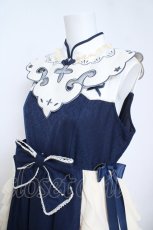 画像3: Doll Paradise / 燕刺繍中華ワンピース 1 紺 Y-26-05-23-062-LO-OP-SZ-ZY (3)