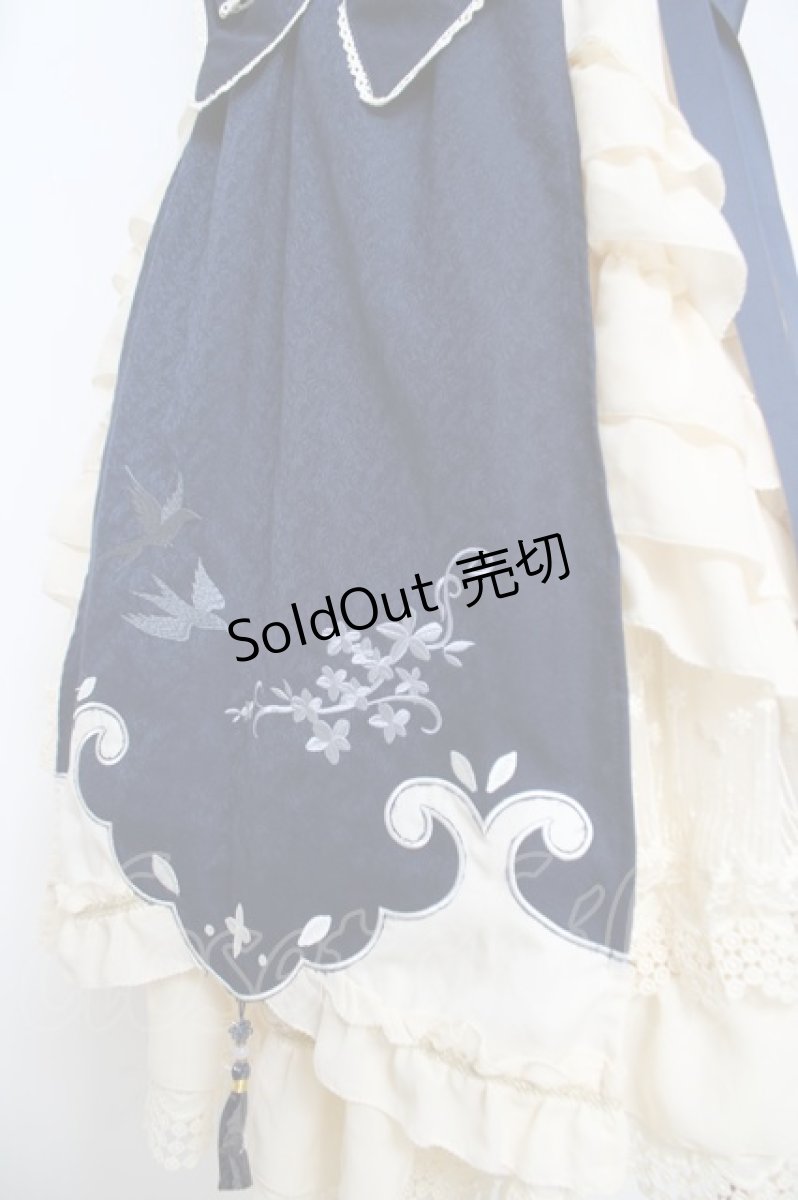 画像4: Doll Paradise / 燕刺繍中華ワンピース 1 紺 Y-26-05-23-062-LO-OP-SZ-ZY (4)