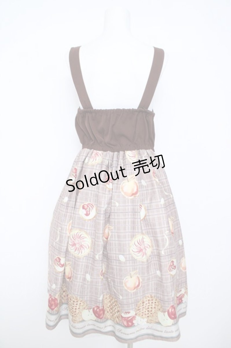 画像2: axes femme POETIQUE / アップルパイレースアップワンピース  ブラウン Y-26-05-23-068-AX-OP-SA-ZY (2)