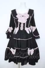 画像1: axes femme kawaii / メアリー姫袖ドレス  黒 Y-26-05-23-070-AX-OP-SZ-ZY (1)