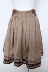画像2: Secret Honey / 裾バラレースリボンスカート 2 ブラウン Y-26-05-23-123-CA-SK-SZ-ZY (2)