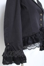 画像3: axes femme / レースフリル編上ジャケット F 黒 Y-26-05-23-011-AX-JA-SA-ZY (3)