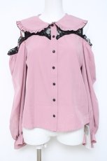 画像1: Ank Rouge / デコルテレースオフショルブラウス M ピンク Y-26-05-23-021-CA-BL-TE-ZY (1)
