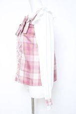 画像2: Princess Melody / サスペンダー付きチェックブラウス F ピンク Y-26-05-23-023-LO-TO-TE-ZY (2)