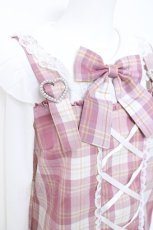 画像4: Princess Melody / サスペンダー付きチェックブラウス F ピンク Y-26-05-23-023-LO-TO-TE-ZY (4)