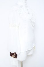 画像2: Grove Deer / ハイネックブラウス M 白 Y-26-05-23-026-LO-BL-SA-ZY (2)