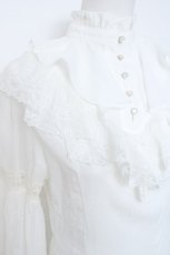 画像4: Grove Deer / ハイネックブラウス M 白 Y-26-05-23-026-LO-BL-SA-ZY (4)