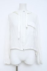 画像1: axes femme / ポケット付シアーパーカー F 白 Y-26-05-26-032-AX-TO-SZ-ZY (1)