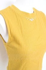 画像3: axes femme / ビジューデザインタンクトップ  イエロー Y-26-05-26-036-AX-TO-SZ-ZY (3)