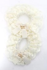 画像1: m petit by misako / お袖とめシュシュ  中白 Y-26-05-26-005-LO-ZA-SZ-ZY (1)