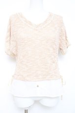 画像1: axes femme / 重ね着風トップス  ベージュ Y-26-05-26-052-AX-TO-SZ-ZY (1)