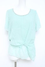 画像1: axes femme / ラメドットプリント半袖プルオーバー  サックス Y-26-05-26-055-AX-TO-SZ-ZY (1)