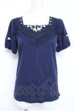 画像1: axes femme / プチローズ半袖プルオーバー  生成り Y-26-05-26-057-AX-TO-SZ-ZY (1)