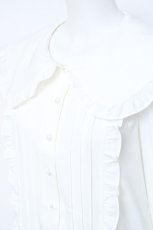 画像4: Ank Rouge / フロントフリルブラウス  シロ Y-26-05-26-063-CA-BL-SZ-ZY (4)