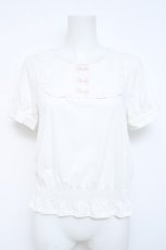 画像1: Secret Honey / ヨーク襟プチリボンカットソー 2 白 Y-26-05-26-065-CA-TO-SZ-ZY (1)