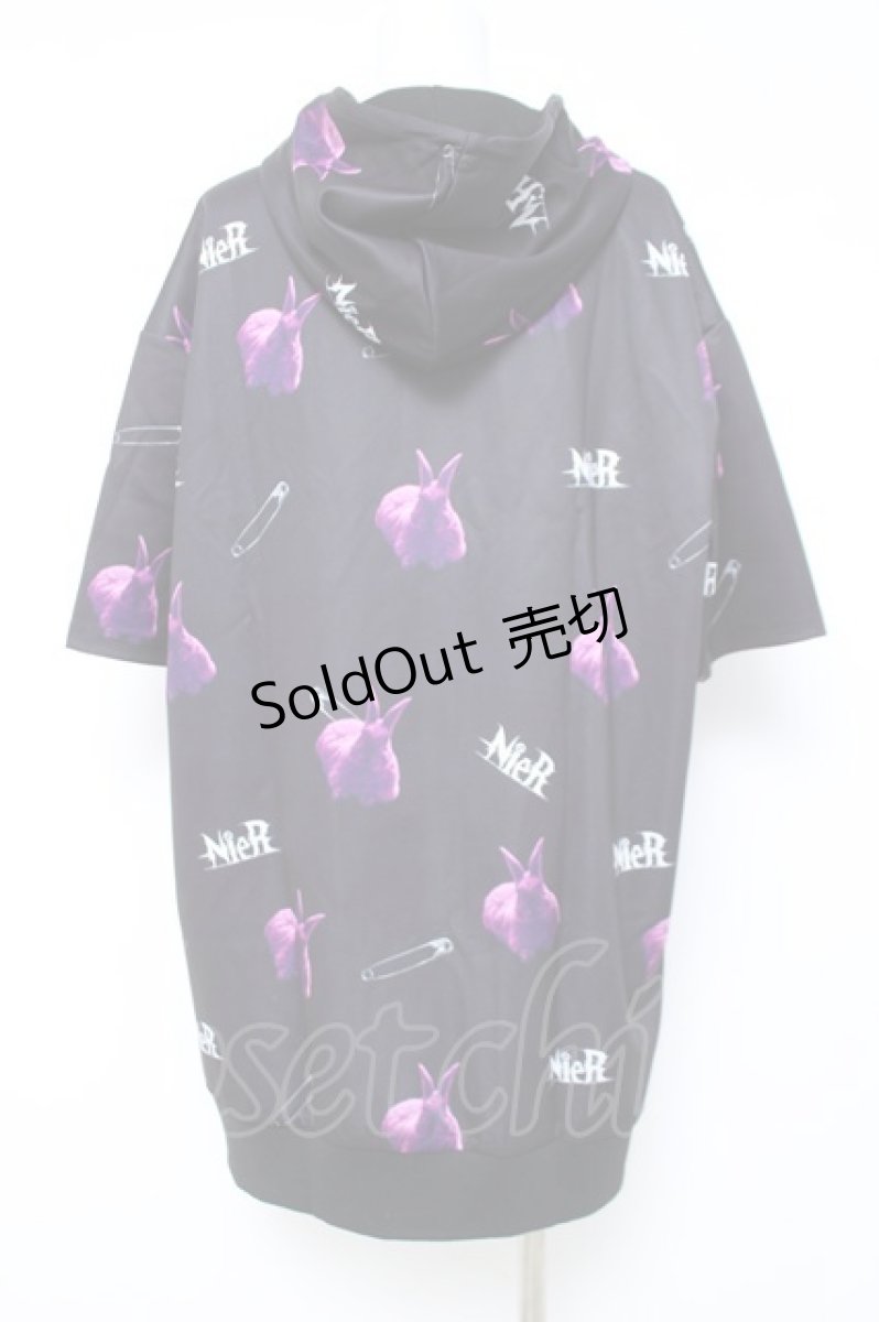 画像2: NieR Clothing / 転写パーカー  黒 Y-26-05-26-091-PU-TO-SZ-ZY (2)