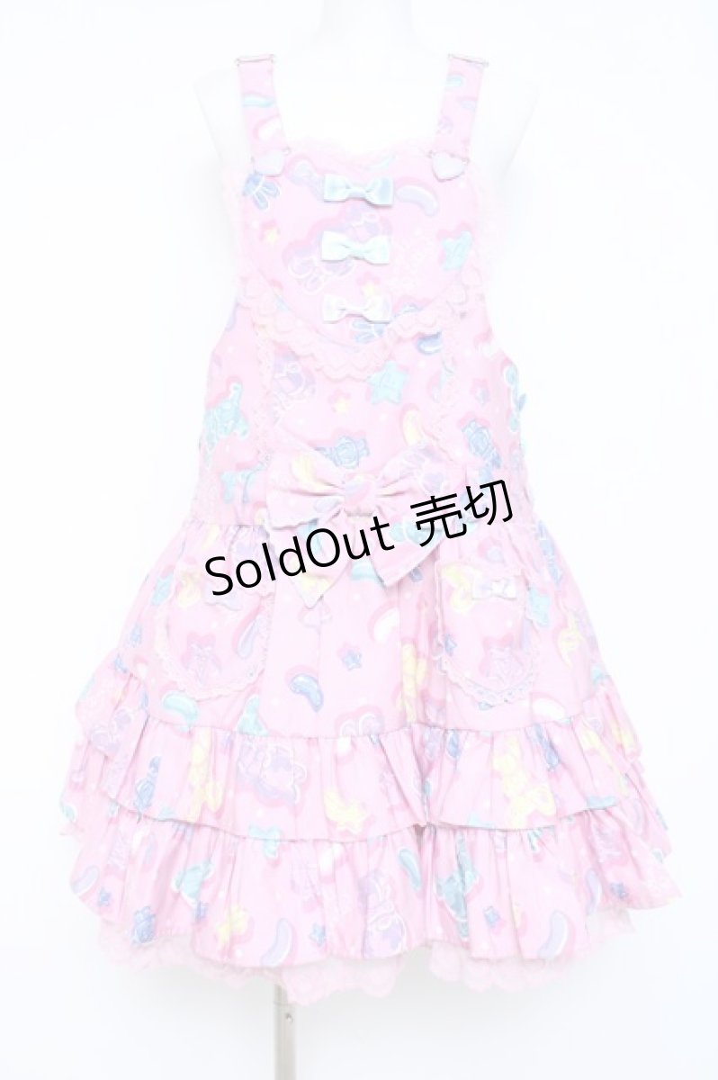 画像1: Angelic Pretty / Jelly Candy Toysハートサロペット  ピンク Y-26-05-26-096-AP-OP-SZ-ZY (1)