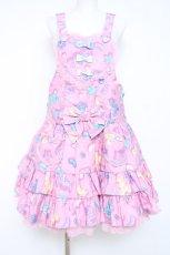 画像1: Angelic Pretty / Jelly Candy Toysハートサロペット  ピンク Y-26-05-26-096-AP-OP-SZ-ZY (1)