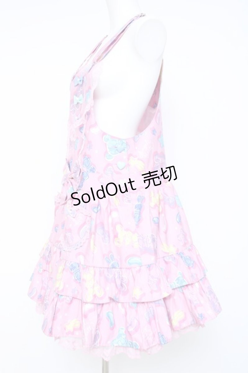 画像2: Angelic Pretty / Jelly Candy Toysハートサロペット  ピンク Y-26-05-26-096-AP-OP-SZ-ZY (2)