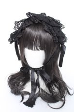 画像1: metamorphose / ゴージャスヘッドドレス  黒 Y-26-05-26-013-ME-AC-SZ-ZY (1)