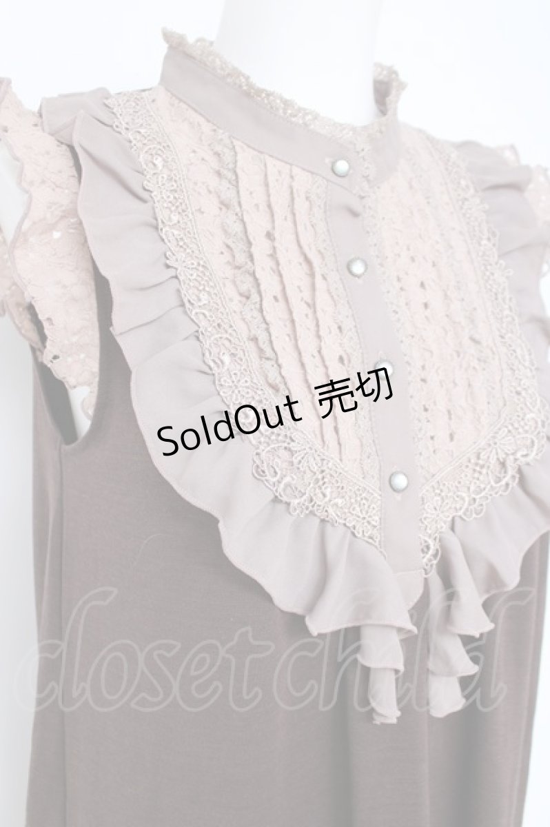 画像3: axes femme / ブロッキングカットチュニック  茶 Y-26-05-26-107-AX-OP-SZ-ZY (3)