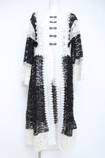 画像1: axes femme NOSTALGIE / 配色使い総レースガウン F 黒 Y-26-05-26-113-AX-TO-SZ-ZY (1)