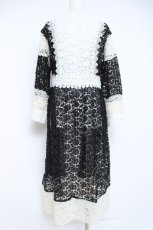 画像2: axes femme NOSTALGIE / 配色使い総レースガウン F 黒 Y-26-05-26-113-AX-TO-SZ-ZY (2)