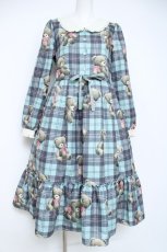 画像1: Emily Temple cute / Teddy Bear Tartanワンピース  ミント Y-26-05-26-114-ET-OP-AS-ZY (1)