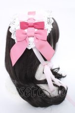 画像3: BABY,THE STARS SHINE BRIGHT / Le ruban d' ombre a trois couchesヘッドドレス  ピンク Y-26-05-26-014-BA-AC-SZ-ZY (3)