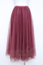 画像2: axes femme / ロングチュールスカート M ワイン Y-26-05-26-125-AX-SK-SZ-ZY (2)