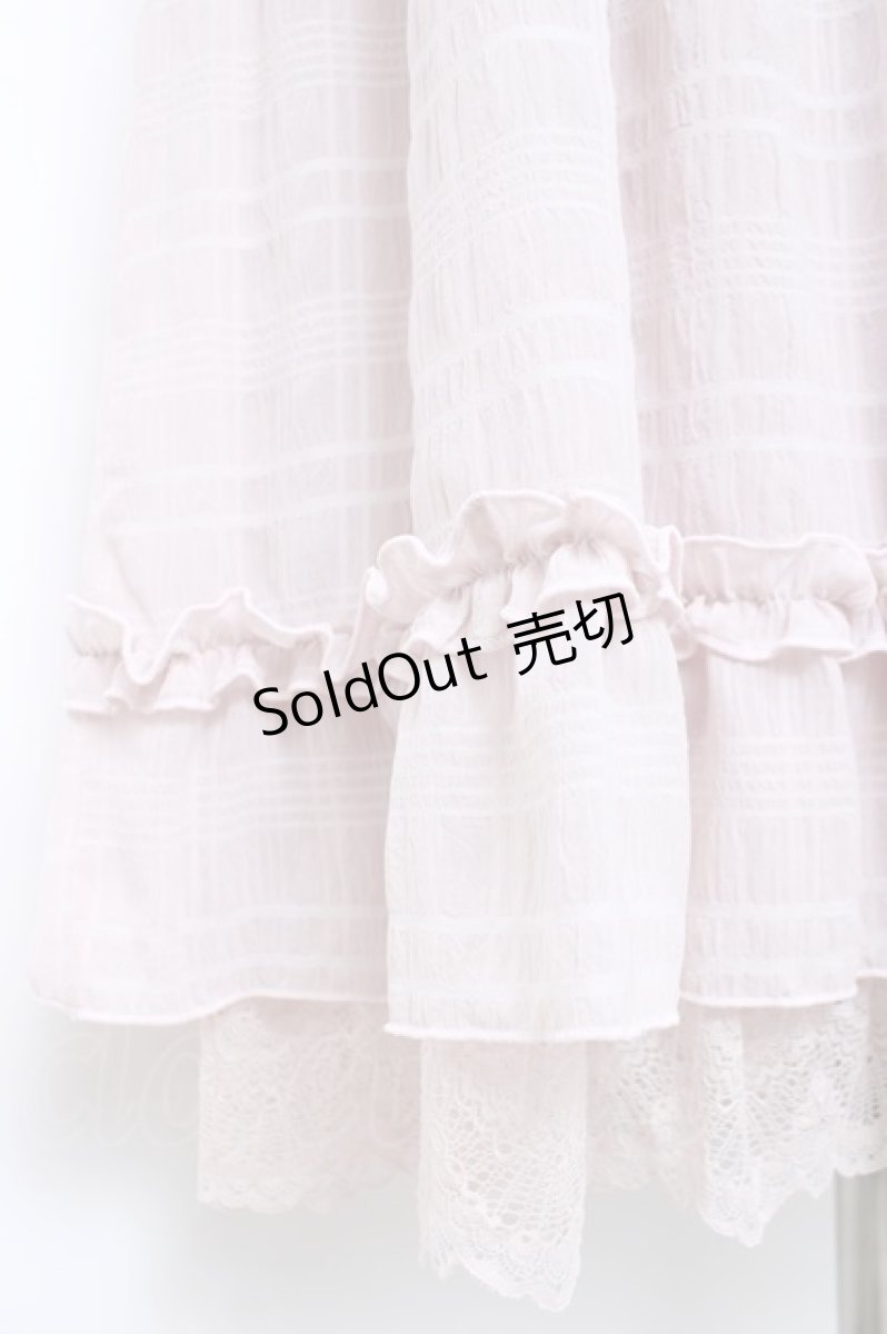 画像3: axes femme POETIQUE / シアーチェックティアードスカート M ピンク Y-26-05-26-127-AX-SK-SZ-ZY (3)