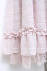 画像3: axes femme POETIQUE / シアーチェックティアードスカート M ピンク Y-26-05-26-127-AX-SK-SZ-ZY (3)