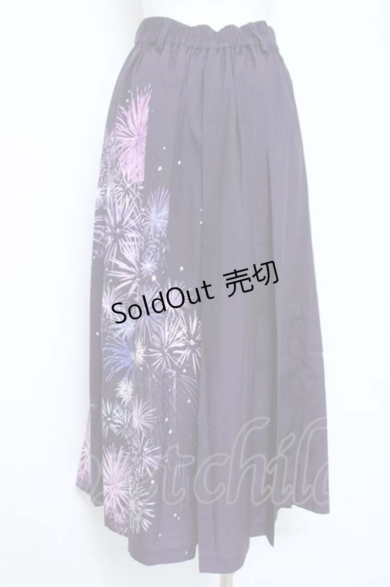 画像2: axes femme / 花火柄タックスカート F パープル Y-26-05-26-131-AX-SK-SZ-ZY (2)