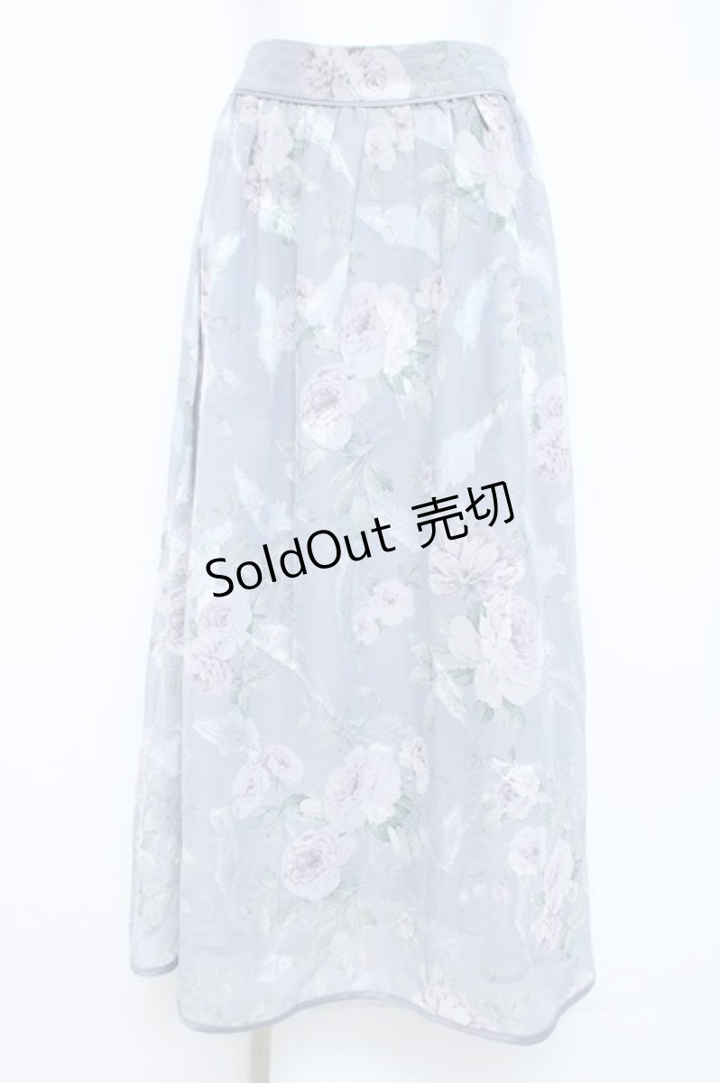 画像1: axes femme / 花柄シアージャカードスカート F ラベンダー Y-26-05-26-132-AX-SK-SZ-ZY (1)