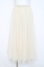 画像1: axes femme / ロングチュールスカート M 生成り Y-26-05-26-134-AX-SK-SZ-ZY (1)