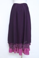 画像2: axes femme POETIQUE / グラデーションフリルスカート M パープル Y-26-05-26-137-AX-SK-SZ-ZY (2)