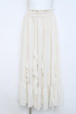 画像1: axes femme / シフォン×ラッフルフリルスカート F 生成り Y-26-05-26-138-AX-SK-SZ-ZY (1)