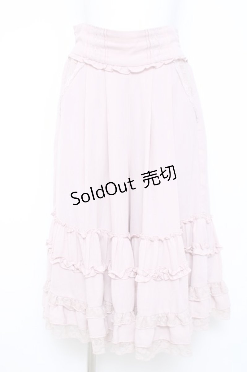画像1: axes femme / フリル×レーススカウチョ M ピンク Y-26-05-26-149-AX-PA-SZ-ZY (1)