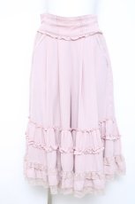 画像1: axes femme / フリル×レーススカウチョ M ピンク Y-26-05-26-149-AX-PA-SZ-ZY (1)