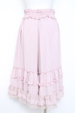 画像2: axes femme / フリル×レーススカウチョ M ピンク Y-26-05-26-149-AX-PA-SZ-ZY (2)