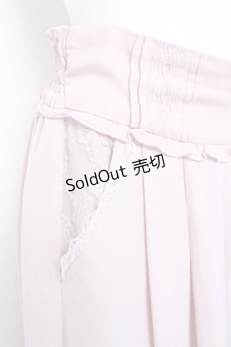 画像3: axes femme / フリル×レーススカウチョ M ピンク Y-26-05-26-149-AX-PA-SZ-ZY (3)