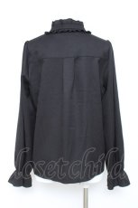 画像2: axes femme / リボン×ジャボブローチ付ブラウス L 黒 Y-26-05-26-024-AX-BL-SZ-ZY (2)