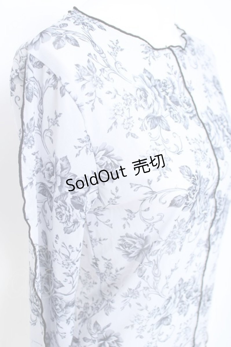画像3: axes femme / フラワー柄シアートップス F 黒 Y-26-05-26-027-AX-TO-SZ-ZY (3)