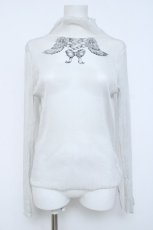 画像1: Ank Rouge / スピンドルタトゥープリントトップス M オフシロ Y-26-05-28-034-CA-TO-SZ-ZY (1)
