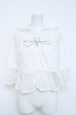 画像1: Ank Rouge / フード付きレースケープ M ホワイト Y-26-05-28-039-CA-TO-SZ-ZY (1)